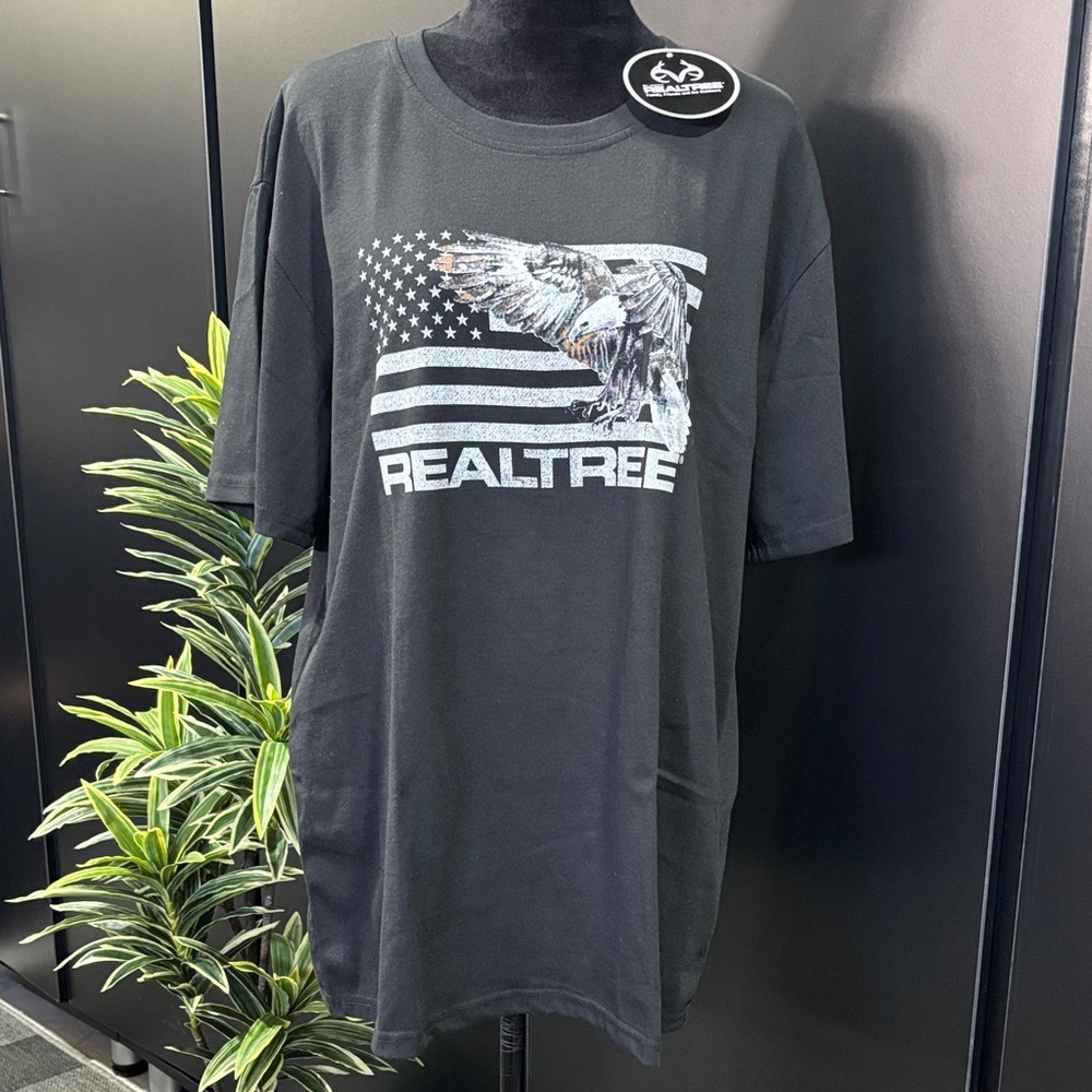 Realtree American Flag and Eagle Logo,Crewneck